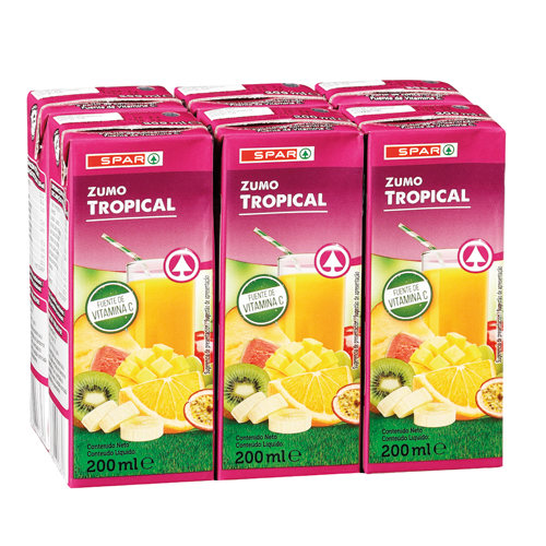 Zumo Tropical Spar 200 Ml Pack 6 Spar 3469