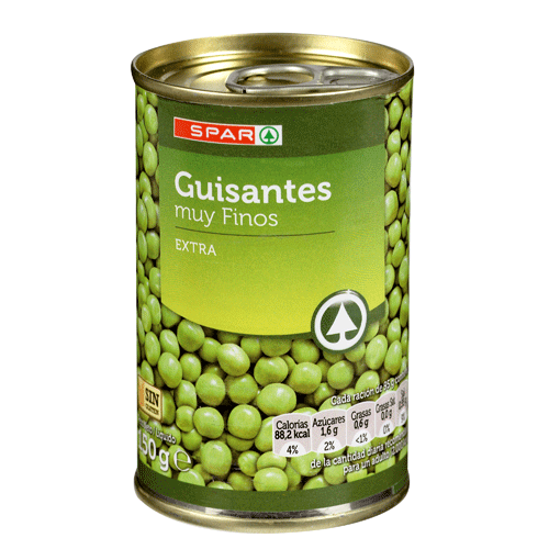 GUISANTES MUY FINOS SPAR 150 GRS. F.A.