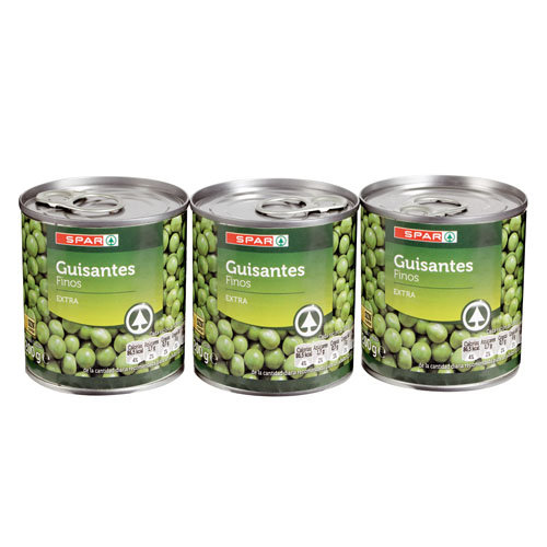 GUISANTES FINOS SPAR 200 GRS. PACK-3 F.A.