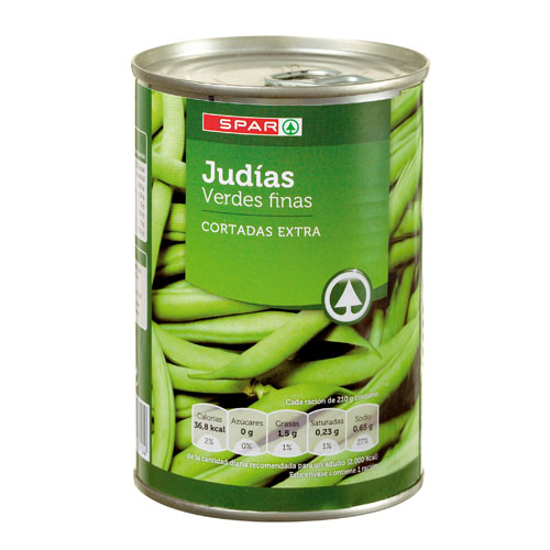 JUDIA VERDE FINA SPAR 390 GRS. P.N.