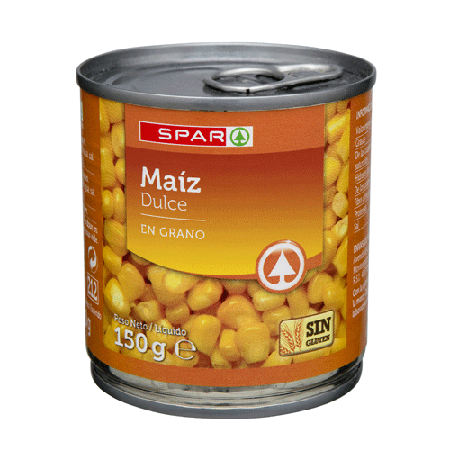 MAÍZ DULCE EN GRANO SPAR 150 GRS. F.A.