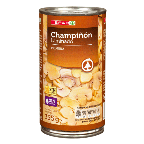 CHAMPIÑÓN LAMINADO SPAR 355 GRS. P.N.