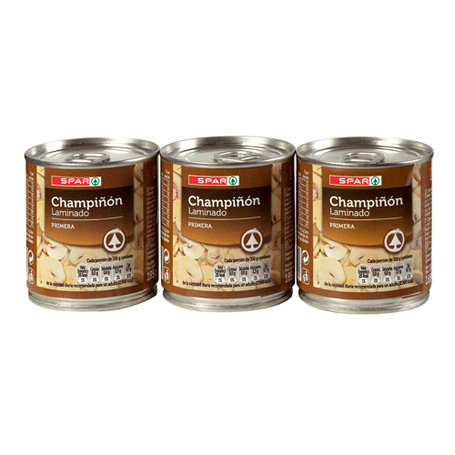 CHAMPIÑÓN LAMINADO SPAR 185 GRS. PACK-3