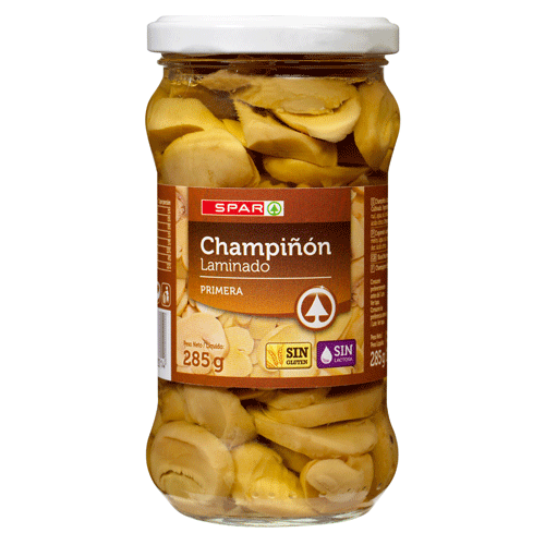 CHAMPIÑÓN LAMINADO SPAR FRASCO 285 GRS. P.N.