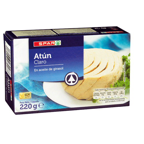 AT&Uacute;N CLARO EN ACEITE DE GIRASOL SPAR 220 GRS. P.N.