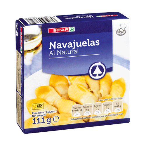 NAVAJUELAS AL NATURAL SPAR 111 GRS. P.N.