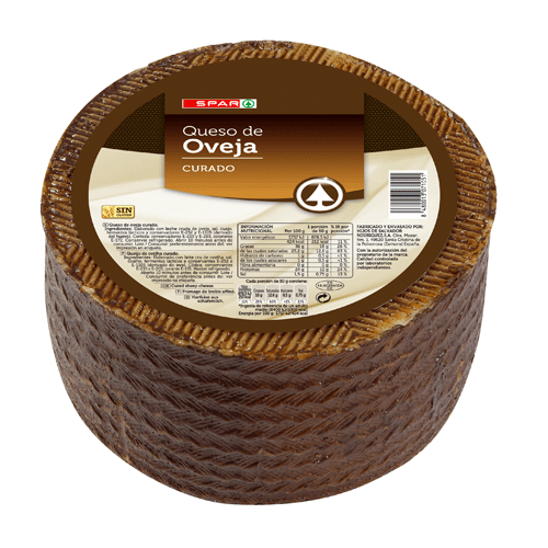 QUESO CURADO DE OVEJA SPAR PIEZA 3,2 KG. APROX.