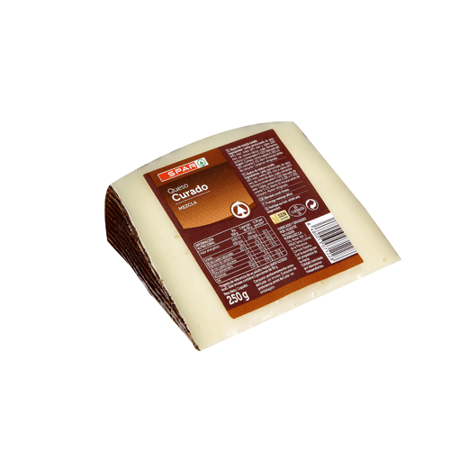 QUESO CURADO MEZCLA SPAR CUÑA 250 GRS.