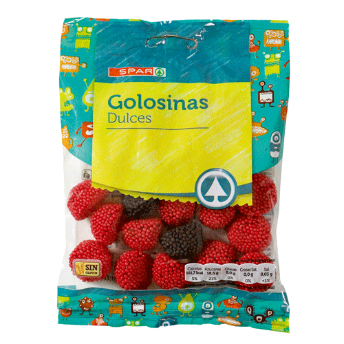 GOLOSINAS MORAS GIGANTES SPAR 150 GRS.