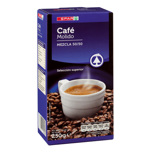 CAFÉ MOLIDO MEZCLA 50/50 SPAR 250 GRS.