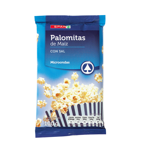 PALOMITAS DE MAÍZ MICROONDAS CON SAL SPAR 100 GRS.