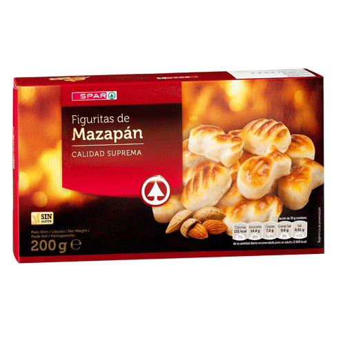 FIGURITAS DE MAZAPÁN CALIDAD SUPREMA SPAR 200 GRS.