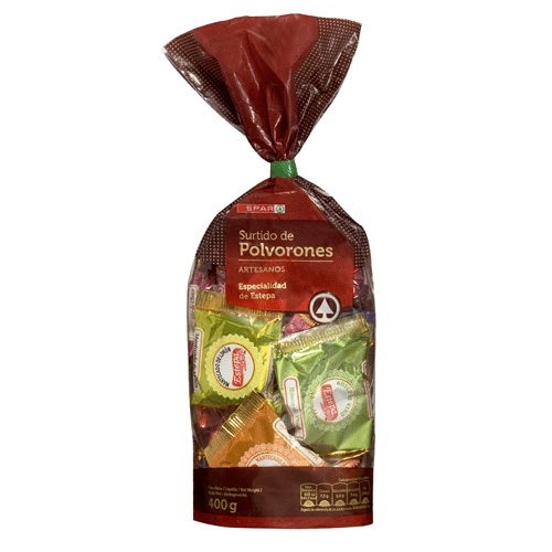 POLVORONES SURTIDOS ARTESANOS SPAR BOLSA 400 GRS.