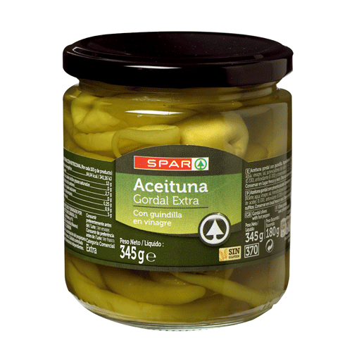 ACEITUNAS GORDAL C/GUINDILLA SPAR