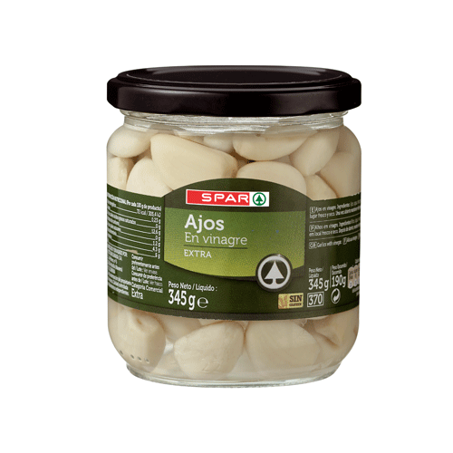 AJOS EN VINAGRE SPAR 370 ML.