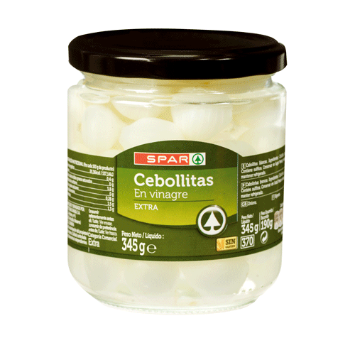 CEBOLLITAS EN VINAGRE SPAR 370 ML.