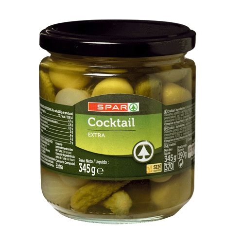 COCKTAIL DE  ENCURTIDOS SPAR 370 ML.
