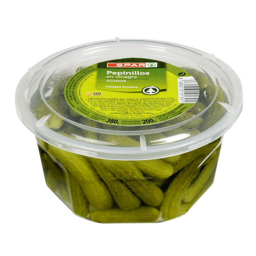 PEPINILLOS AGRIDULCES SPAR TARRINA 380 GRS.