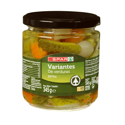 VARIANTES DE VERDURAS SPAR 370 ML.