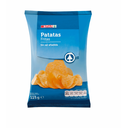 PATATAS FRITAS SIN SAL SPAR 115 GRS.