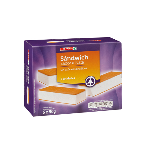 SÁNDWICH NATA SIN AZÚCAR 6 UND. 50 GRS.