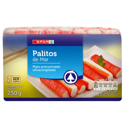 PALITOS DE MAR (SURIMI) SPAR 250 GRS.