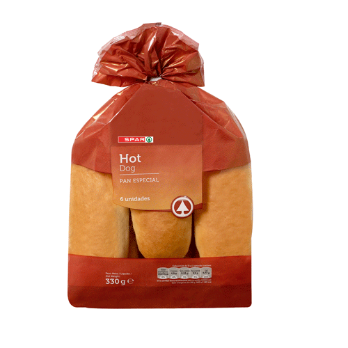PAN ESPECIAL "HOT DOG" SPAR 6 UND. 330 GRS.