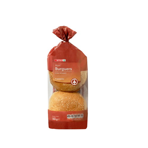 PAN HAMBURGUESAS "MAXI BURGUERS" SPAR 4 UND. 300 GRS.