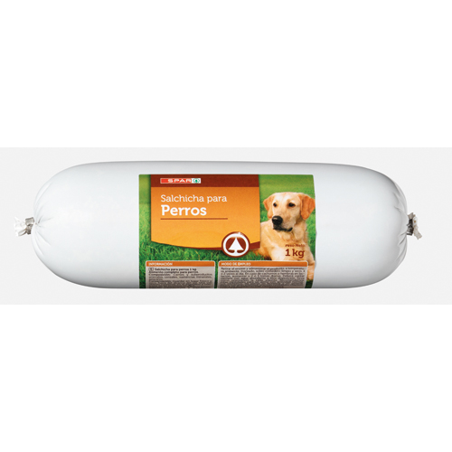 ALIMENTO PERROS SALCHICHA CARNES VARIADAS SPAR 1 KG.