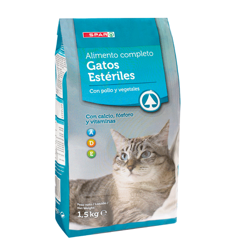ALIMENTO GATOS ESTERILIZADOS SPAR 1,5 KG.