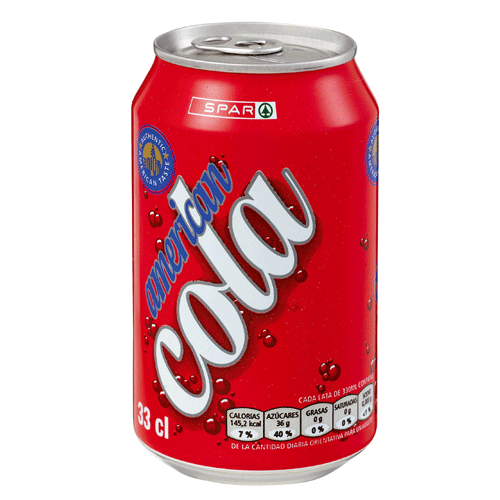 AMERICAN COLA SPAR LATA 33 CL.