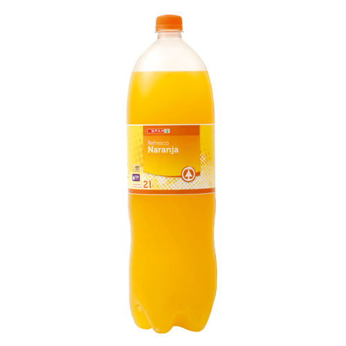 BEBIDA REFRESCANTE DE NARANJA SPAR PET 2 L.