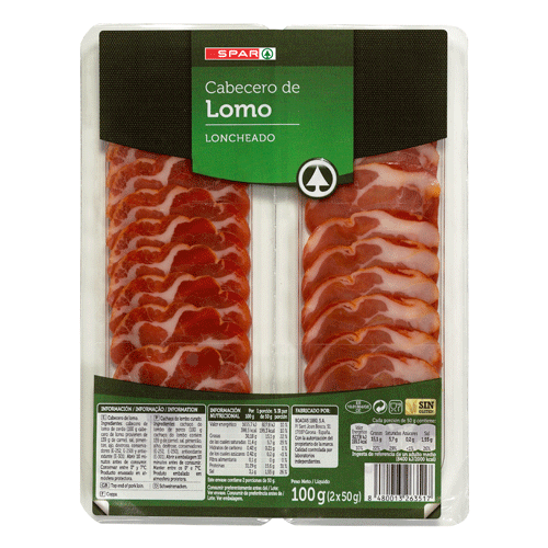 CABECERO DE LOMO SPAR 2X50 GRS.