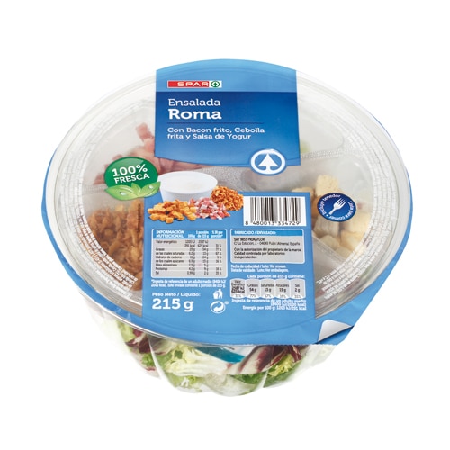 ENSALADA PREPARADA ROMA SPAR BOWL 245 GRS.