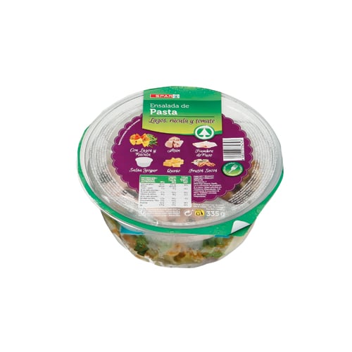 ENSALADA DE PASTA LAZOS Y RÚCULA SPAR BOWL 335 GRS.