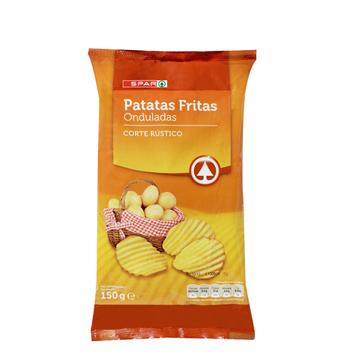 PATATAS FRITAS ONDULADAS CORTE RÚSTICO SPAR 150 GRS.