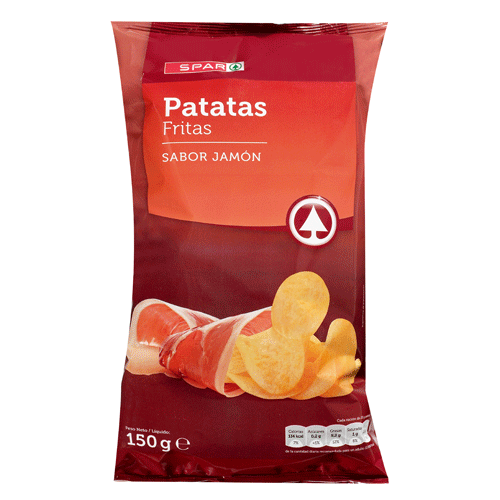 PATATAS FRITAS SABOR JAMÓN SPAR 150 GRS.