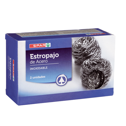 ESTROPAJO ACERO INOXIDABLE SPAR 2 UND.