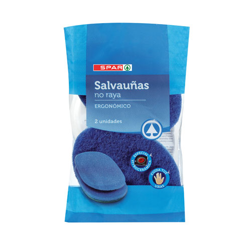 ESTROPAJO SALVAUÑAS NO RAYA ERGONOMICO SPAR 2 UND.
