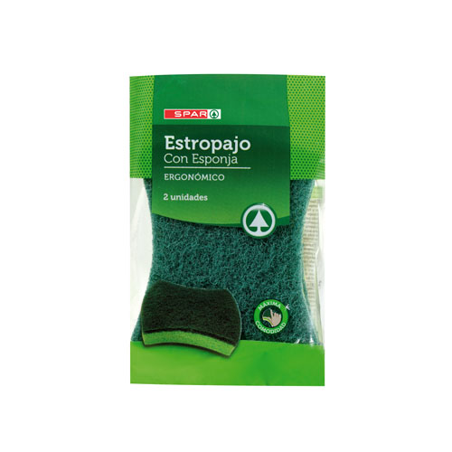 ESTROPAJO CON ESPONJA SPAR 2 UND.