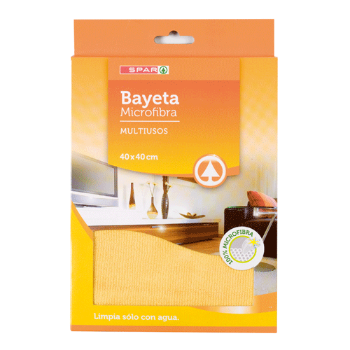 BAYETA MICROFIBRA MULTIUSOS SPAR 40X40 CM.
