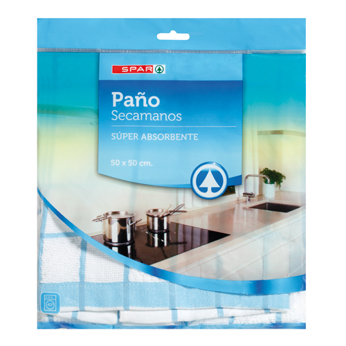 PAÑO SECAMANOS SPAR 50X50 CM.