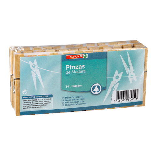 PINZAS MADERA SPAR 24 UND.