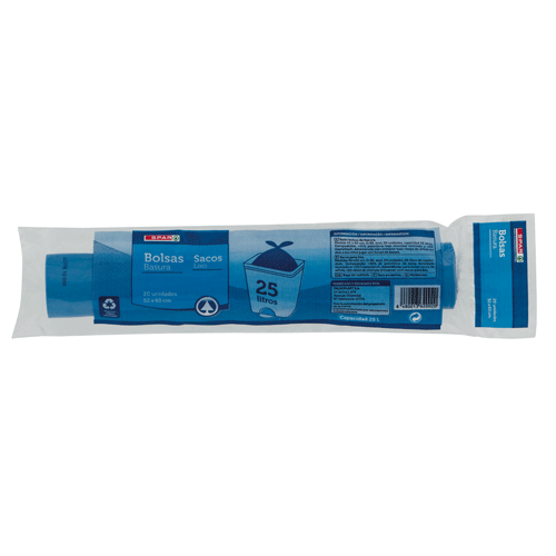 BOLSA BASURA DOMÉSTICA SPAR 52X60 20 UND.