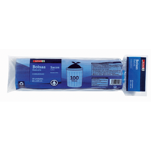 BOLSA BASURA COMUNIDAD SPAR 85X105 10 UND.