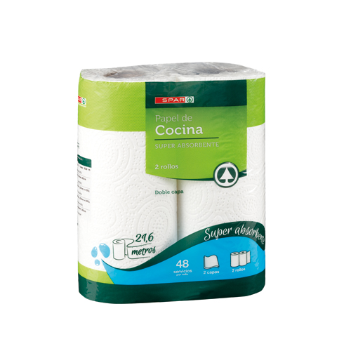 PAPEL DE COCINA SPAR SÚPER ABSORBENTE PACK-2