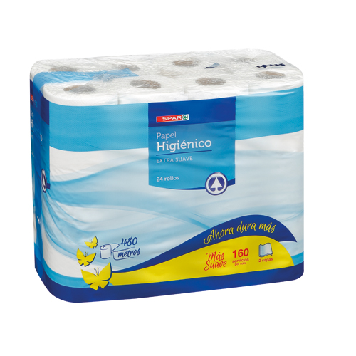PAPEL HIGIÉNICO SPAR 100% EXTRA SUAVE PACK-24 - SURTIDO PENÍNSULA