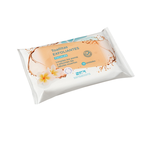 TOALLITAS EXFOLIANTES SENSATIONS 15 UND.