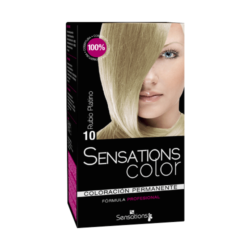 TINTE COLORACIÓN SENSATIONS Nº 10 RUBIO PLATINO