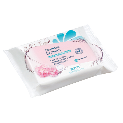 TOALLITAS HIGIENE ÍNTIMA SENSATIONS 25 UND.
